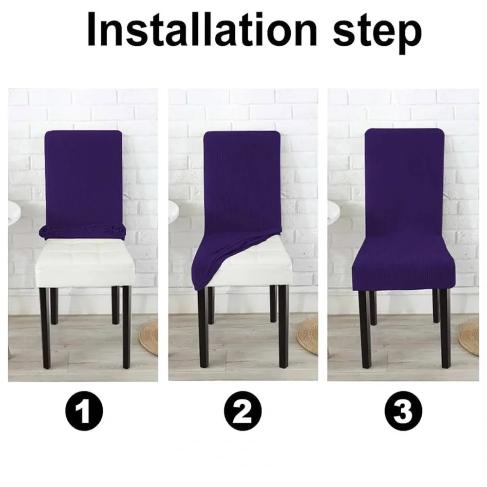 Rich Purple Stretch Dining Chair Slipcovers